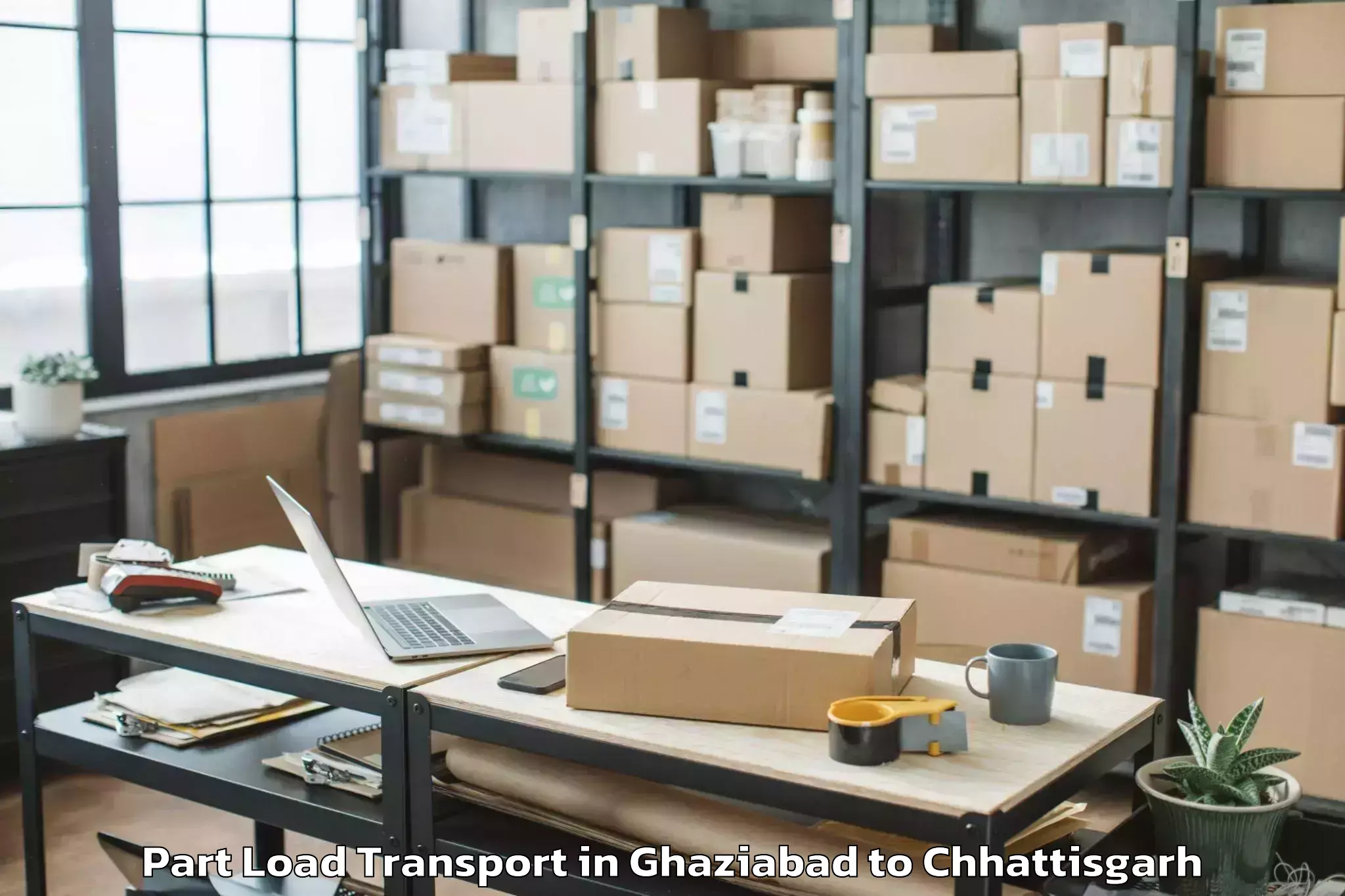 Professional Ghaziabad to Bhairamgarh Part Load Transport